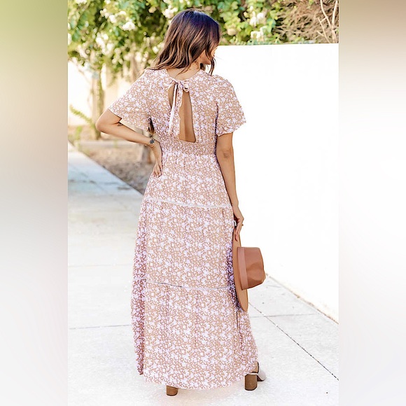 Pink Lily XS floral Maxi dress - Picture 2 of 10